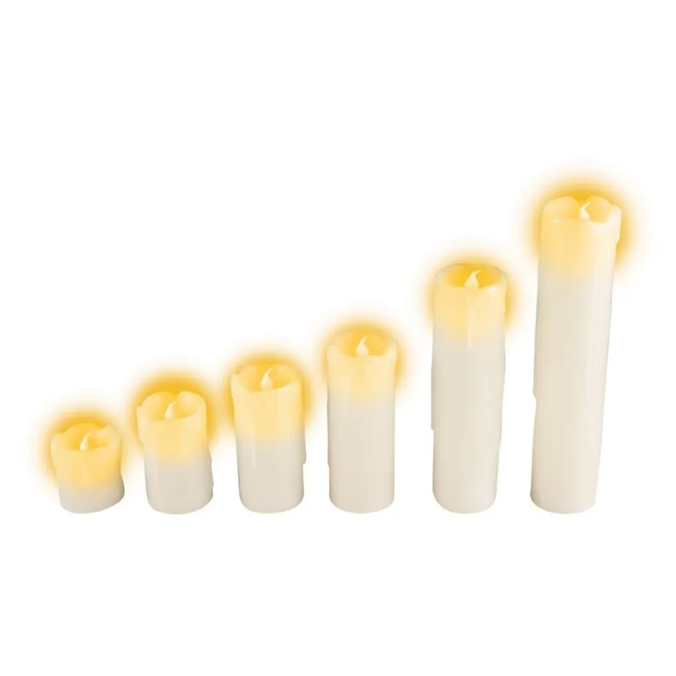 LED Blockljus 5-20 cm 6-pack