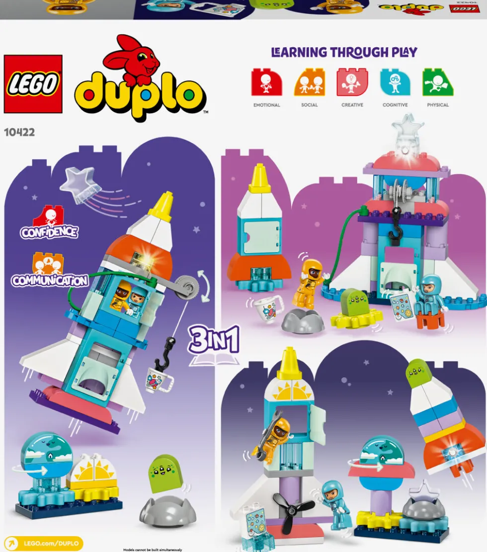 LEGO Duplo - 3in1 Äventyr med rymdfärja 3+