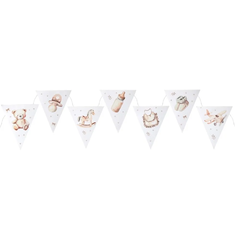 Little Teddy Babyshower Flaggirlang 3 meter