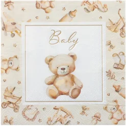 Little Teddy Babyshower Servetter 12-pack