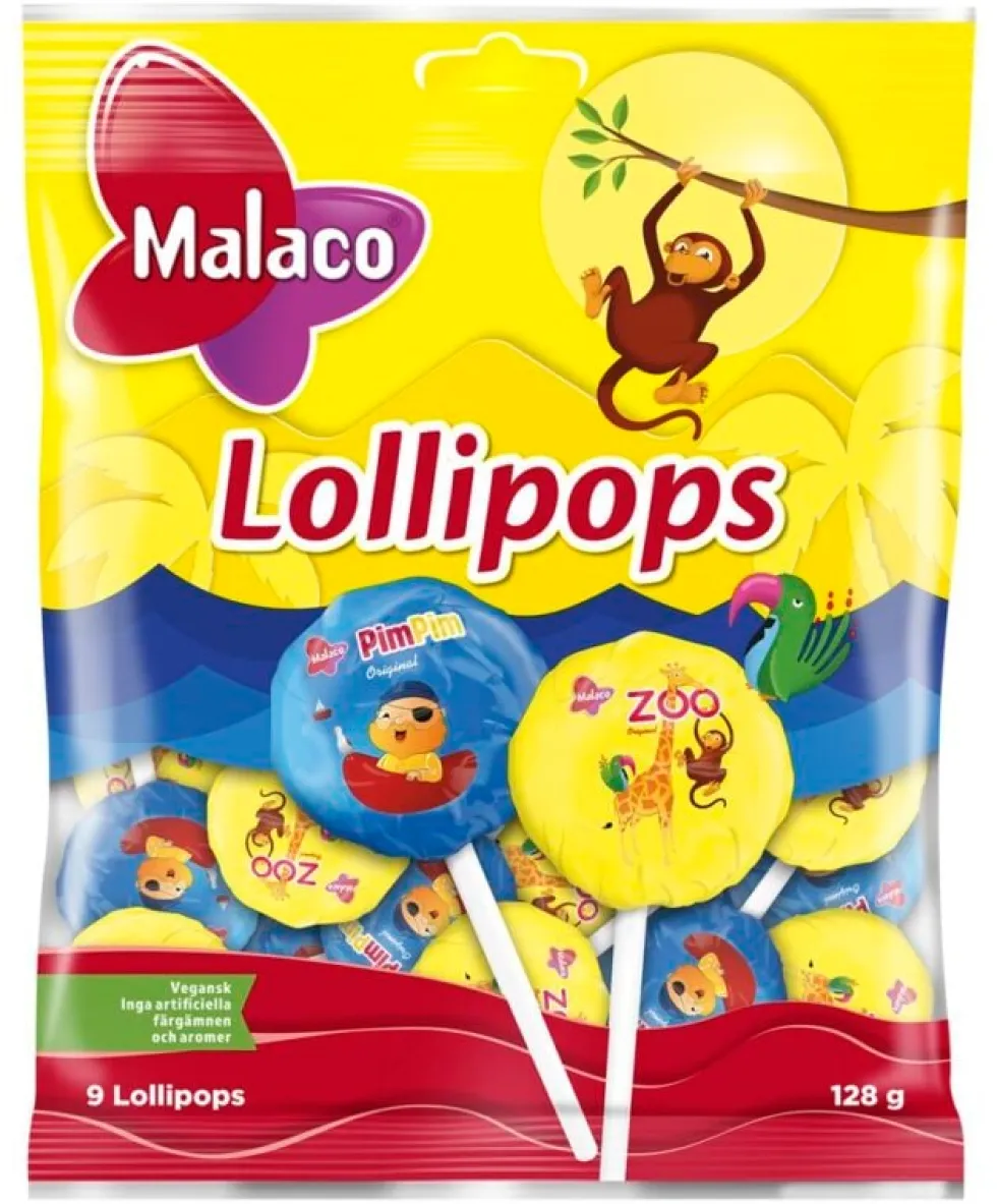 Malaco Mix av klubbor 128 gram