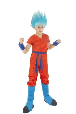 Maskeraddräkt Goku Super Saiyan God Barn 9-12 år