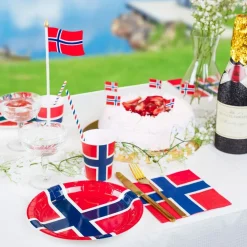Muggar Norska Flaggan 8-pack
