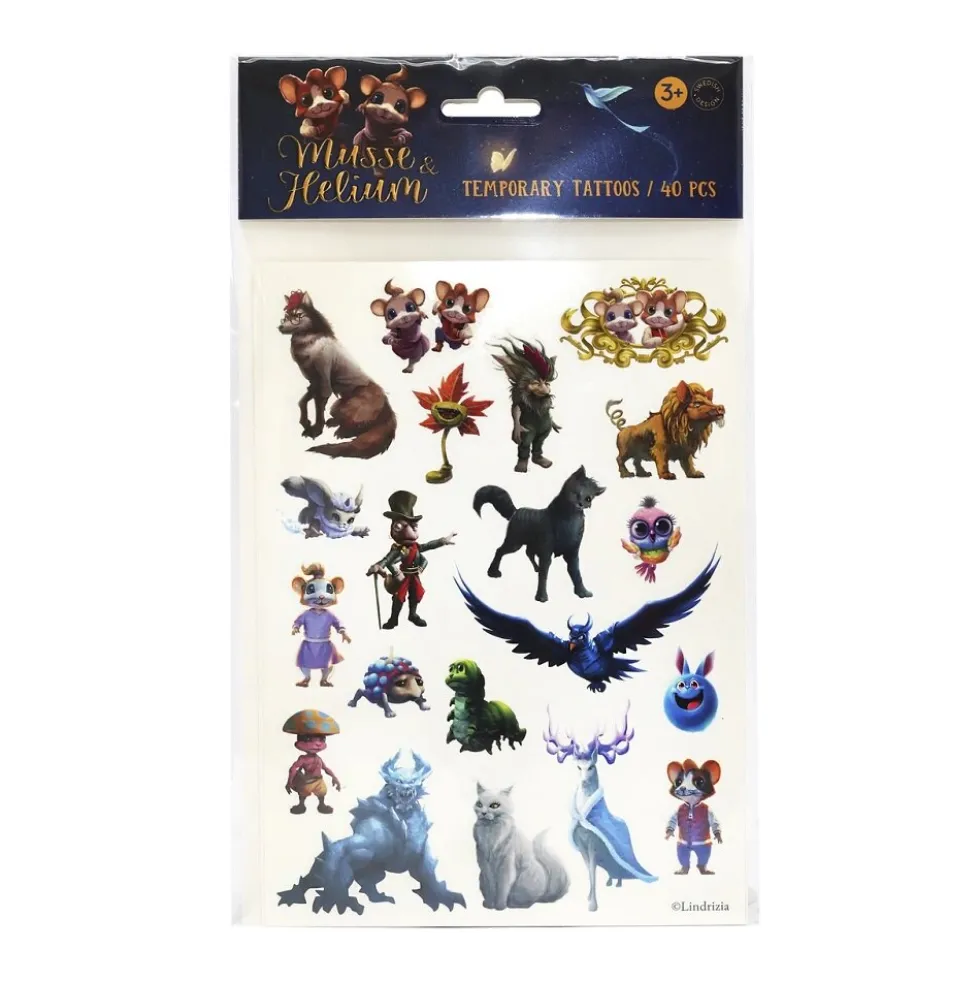 Musse & Helium - Barntatueringar 40-pack