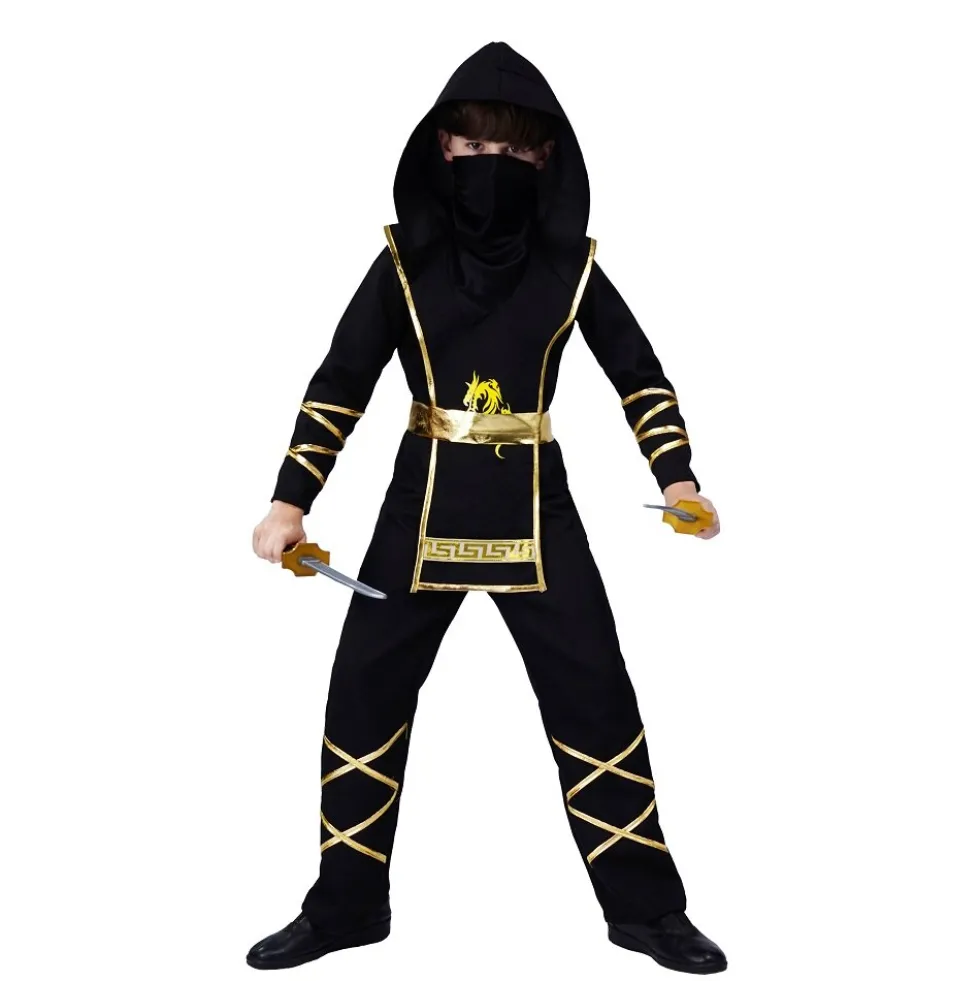 Ninja Gold Maskeraddräkt Barn 7-12 år