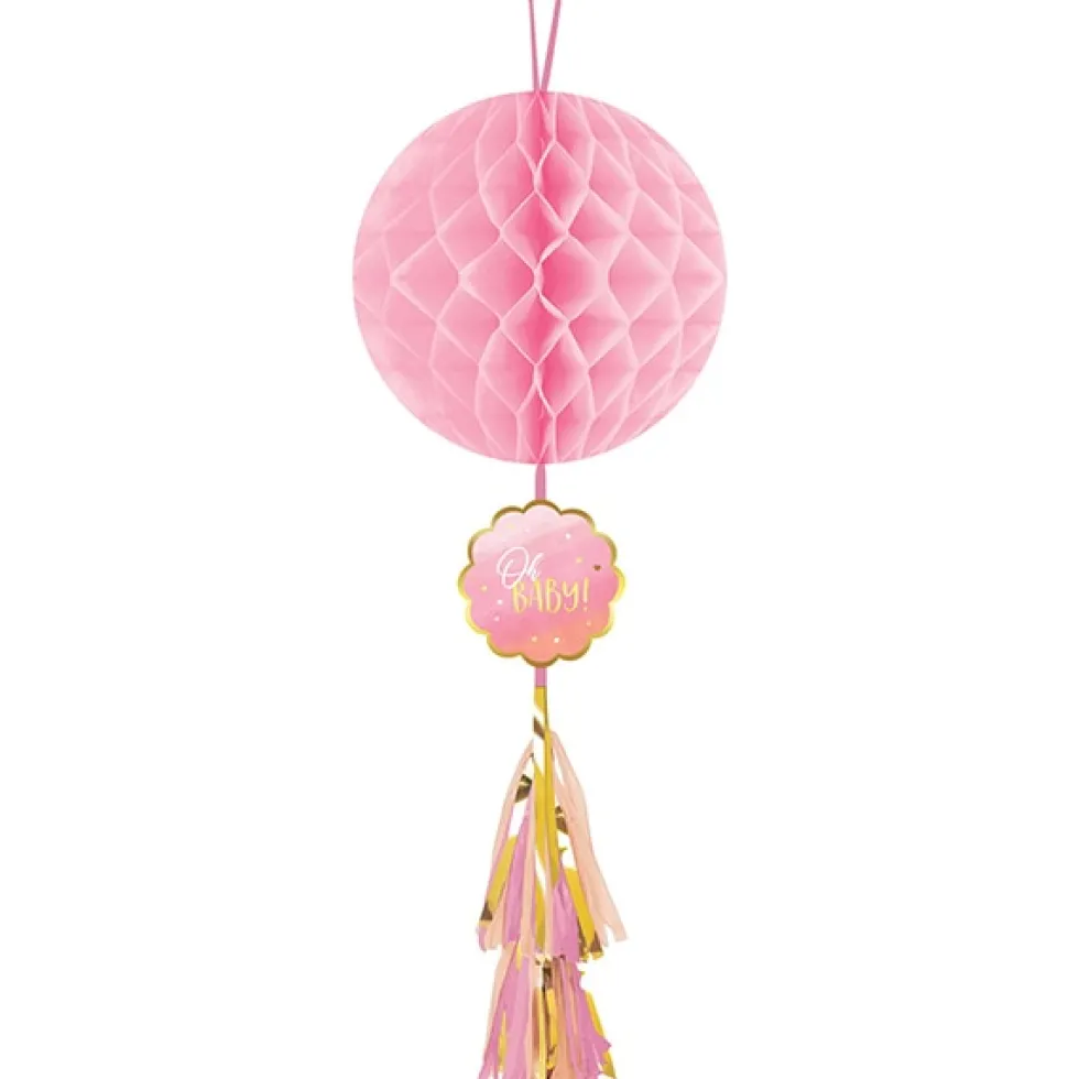 Oh Baby - Dekorationer Honeycomb Rosa
