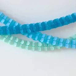 Pappersgirlanger Blå 3 meter 3-pack