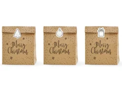 Papperspåsar Prickiga Merry Christmas 3-pack
