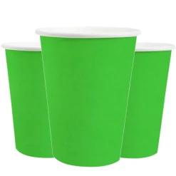 Pappmuggar 250 ml - Gröna 10-pack