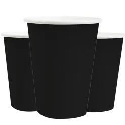 Pappmuggar 250 ml - Svarta 10-pack