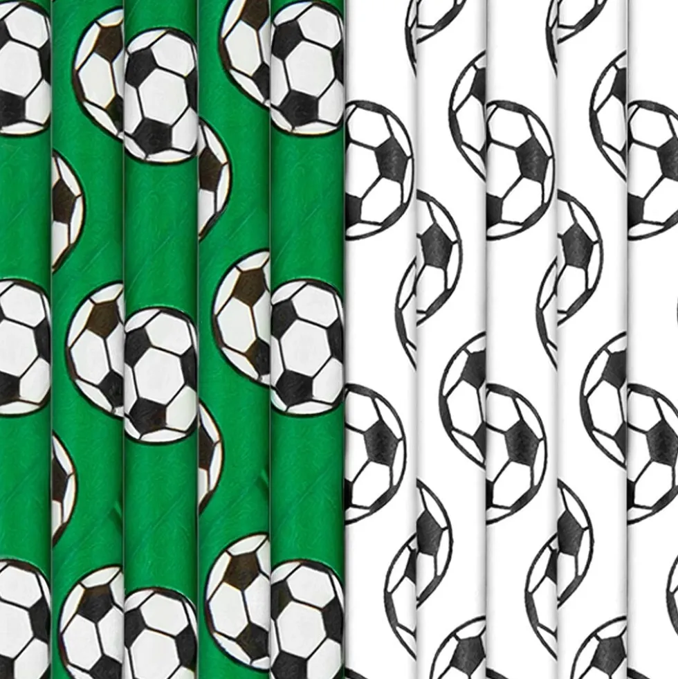 Pappsugrör Fotboll 10-pack