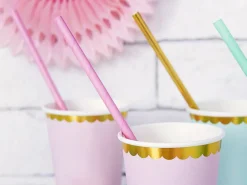 Pappsugrör - Ljusrosa 10-pack