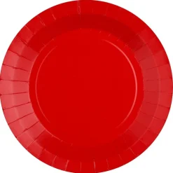 Papptallrikar 22,5 cm - Röda 10-pack