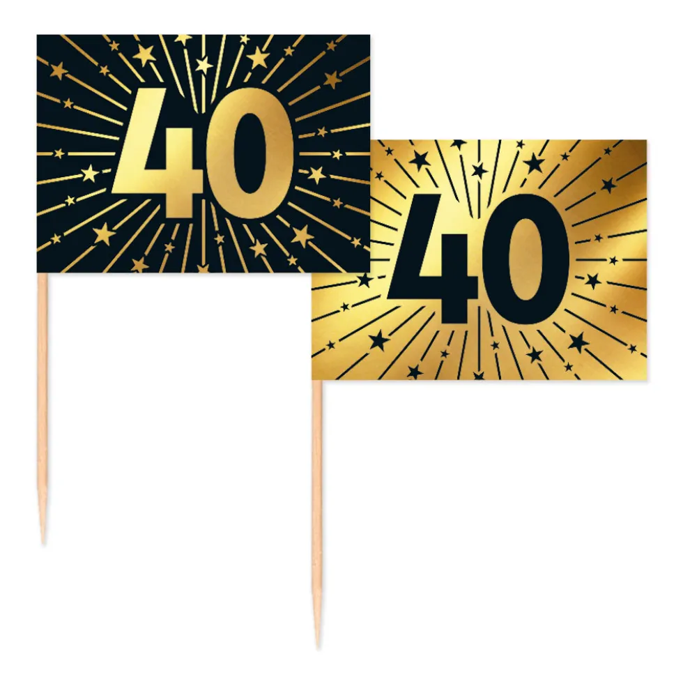 Party Picks 40 år 50-pack