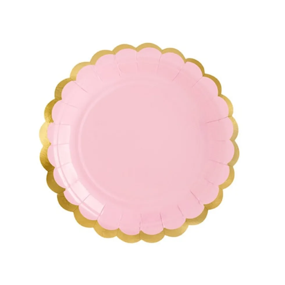 Pastellrosa - Assietter 6-pack