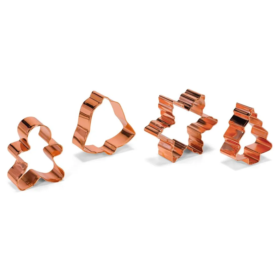 Patisse - Pepparkaksformar i koppar 4-pack