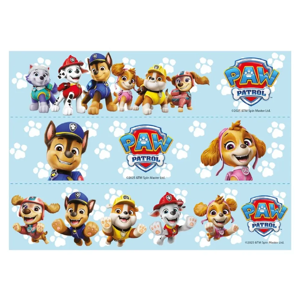Paw Patrol Tårtdekorband Sockerpasta