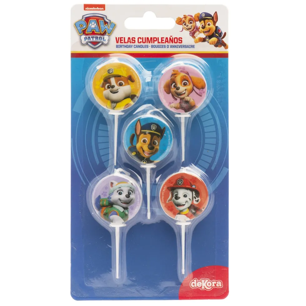 Paw Patrol - Tårtljus picks 5-pack