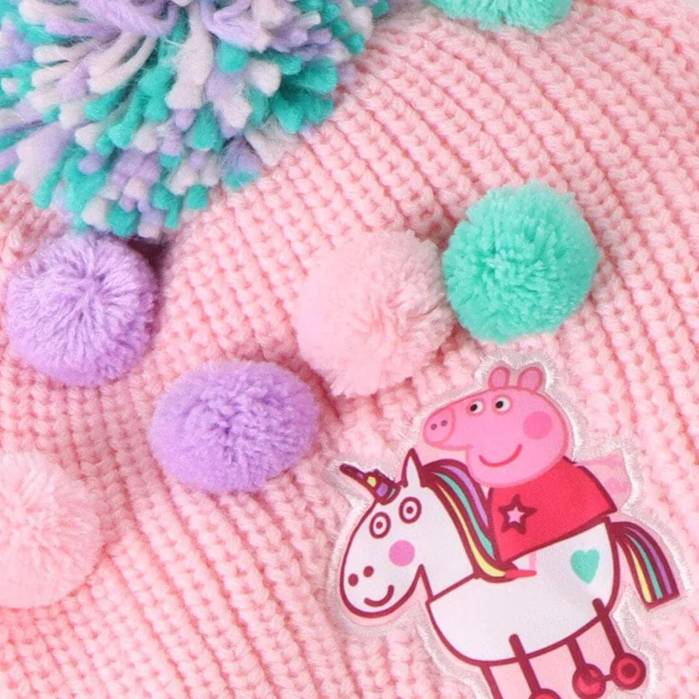 Peppa Pig - Mössa, halsduk och vantar