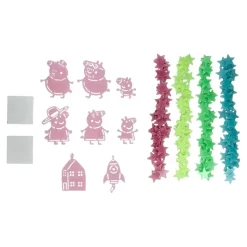 Peppa Pig Väggdekorationer - Lyser i mörker (208 st.)