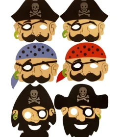 Piratmasker av mjukt foam (styckvis)