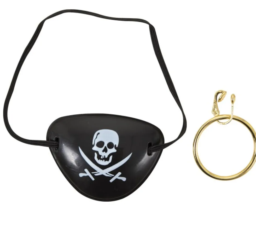 Piratset med ögonlapp och örhänge