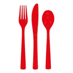 Plastbestick Röda 18-pack