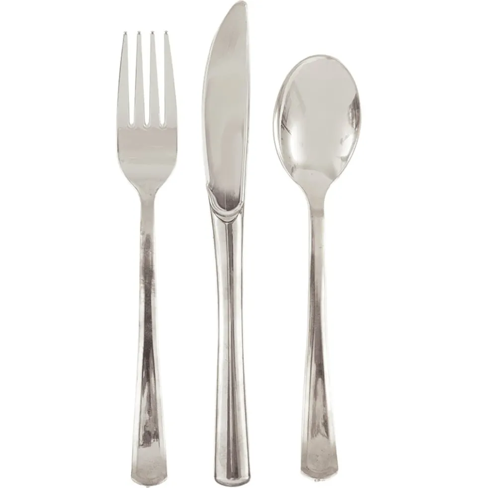 Plastbestick Silvermetallic 18-pack