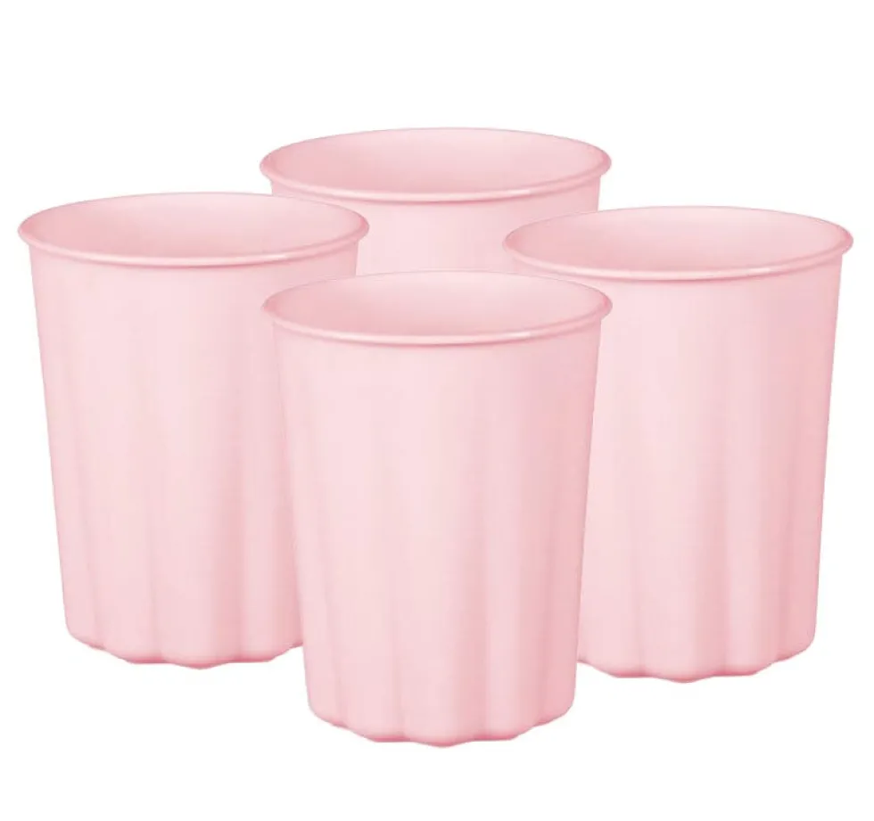 Plastmuggar, Pastellrosa 220 ml 4-pack