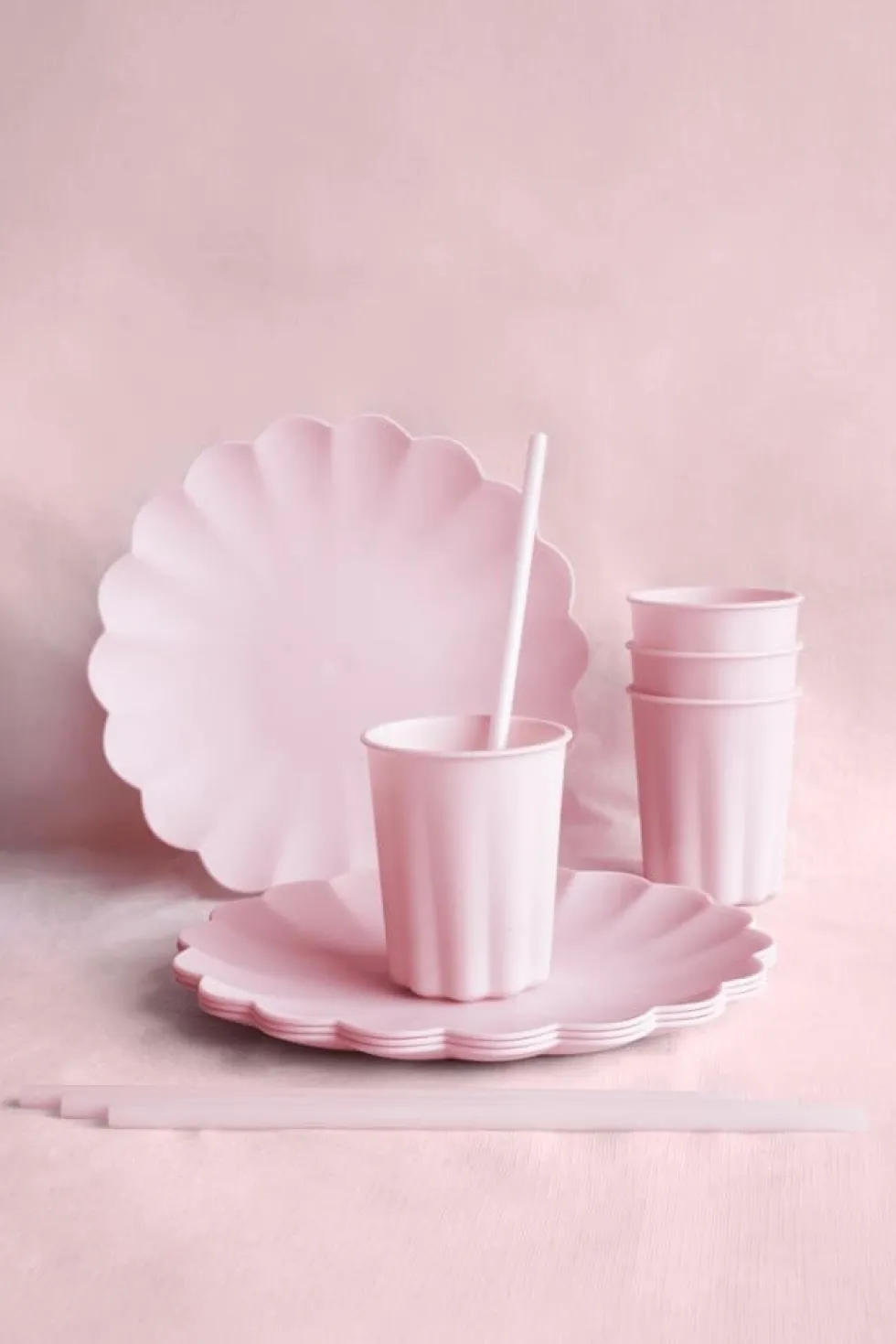 Plastmuggar, Pastellrosa 220 ml 4-pack
