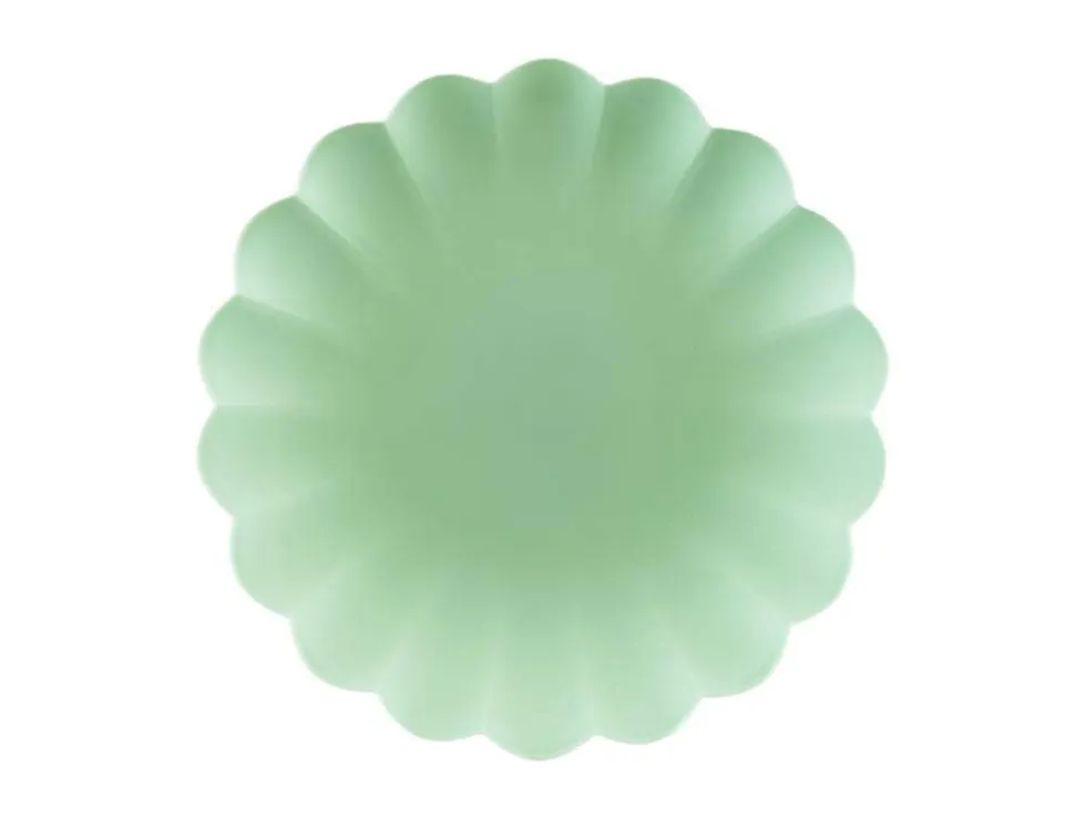 Plasttallrikar, Pastellgröna 22 cm 4-pack