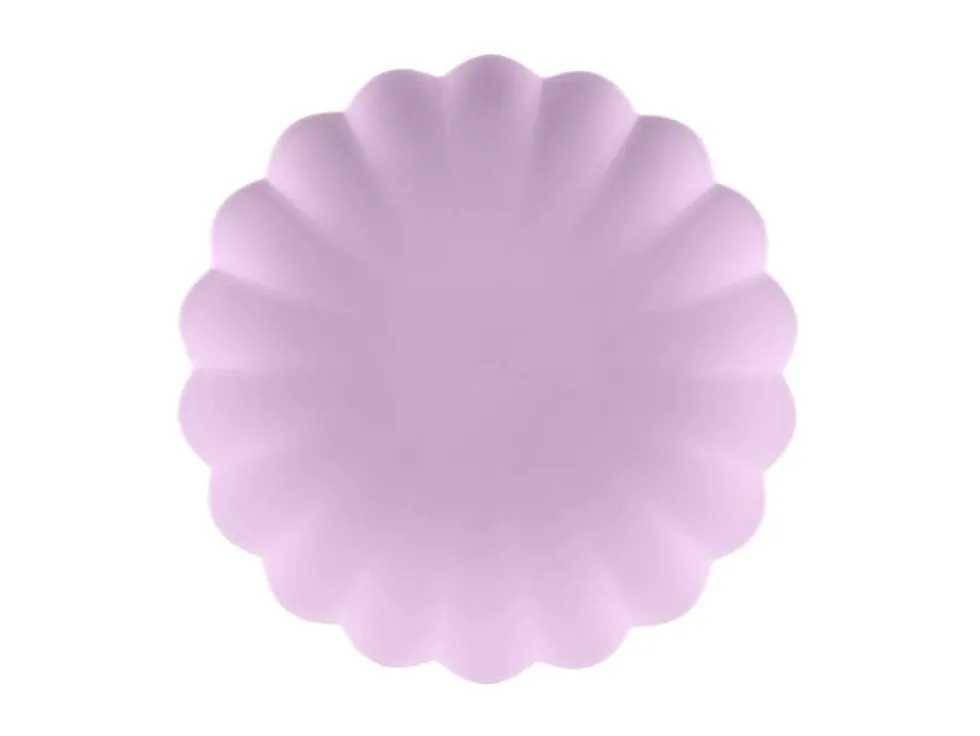 Plasttallrikar, Pastellila 22 cm 4-pack