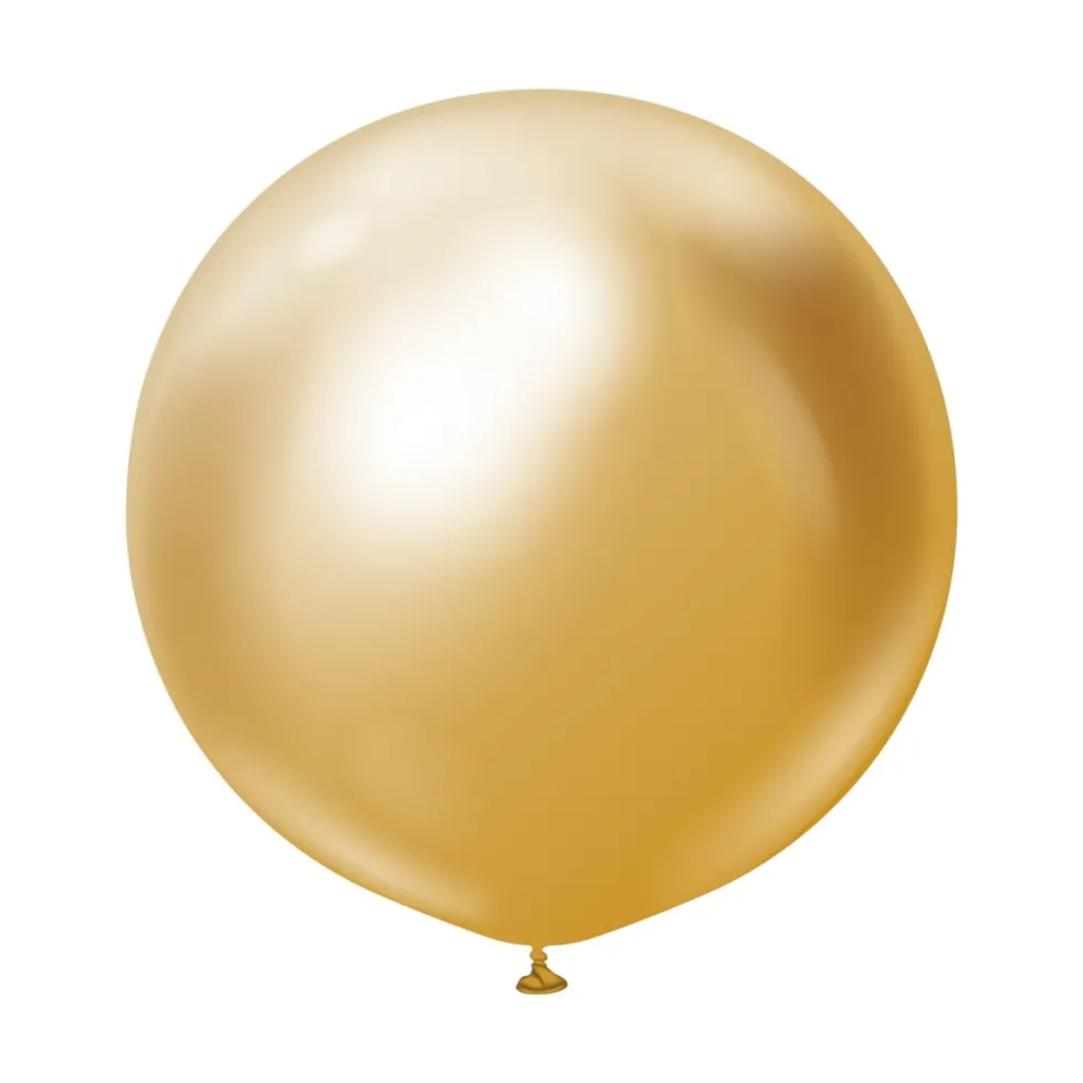 Premium Latexballonger Guld Chrome 60 cm 2-pack