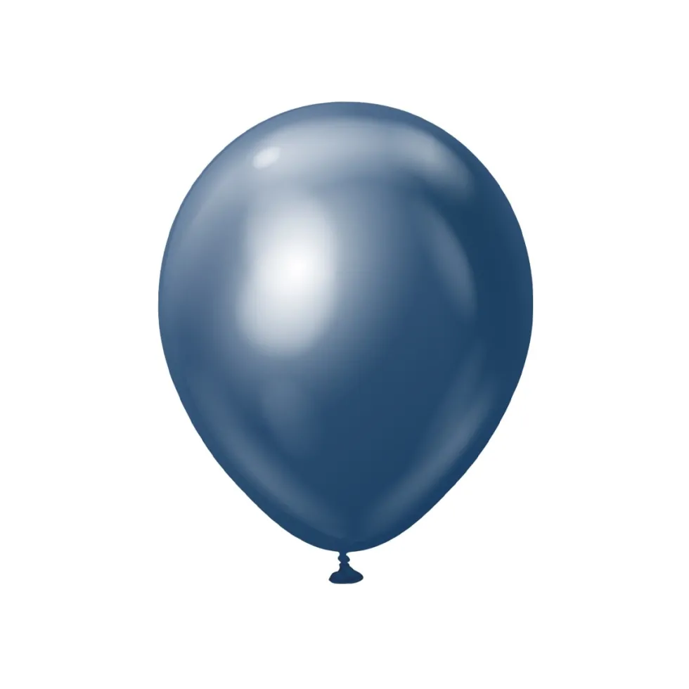 Premium Latexballonger Navy Blå Chrome 30 cm