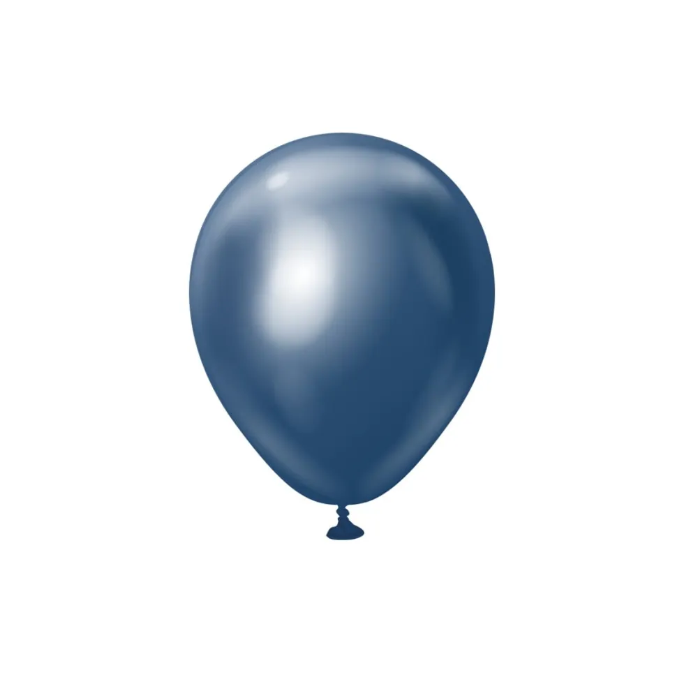 Premium Latexballonger Navy Blå Chrome 13 cm 25-pack
