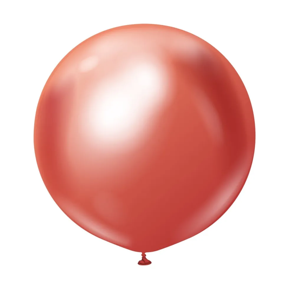 Premium Latexballonger Röd Chrome 60 cm 2-pack