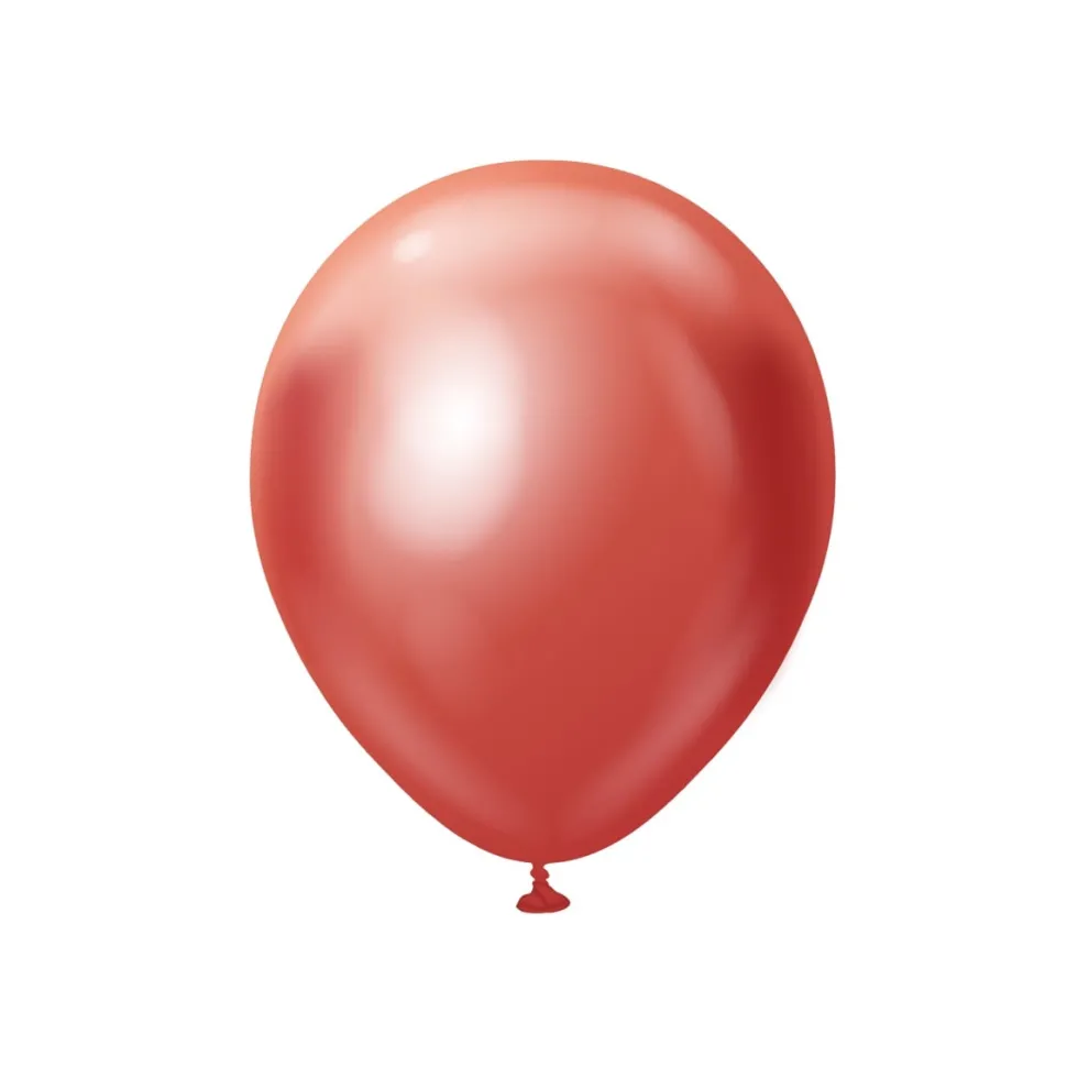 Premium Latexballonger Röd Chrome 30 cm