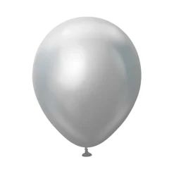 Premium Latexballonger Silver Chrome 45 cm 5-pack