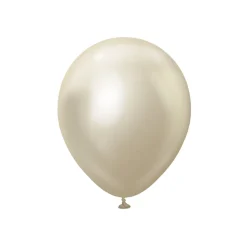 Premium Latexballonger White Gold Chrome 30 cm