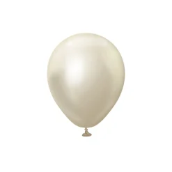 Premium Latexballonger White Gold Chrome 13 cm 25-pack