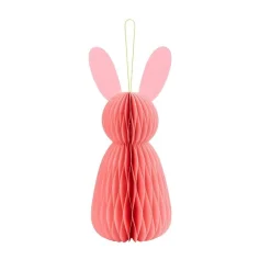 Påskdekoration - Rosa Påskhare Honeycomb 30 cm