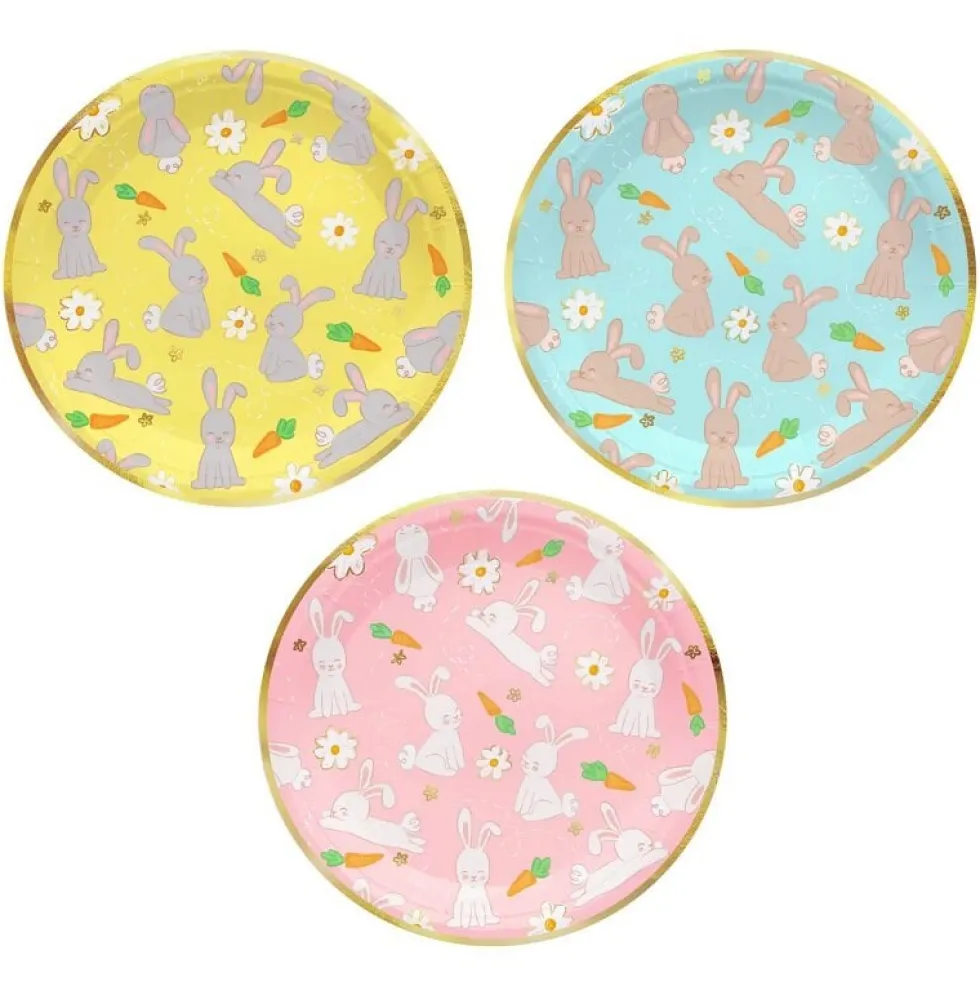 Påskharetallrikar 18 cm, 6-pack