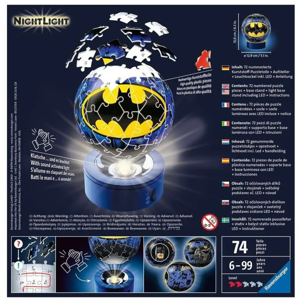 Ravensburger 3D Pussel - Batman med nattljus 72 bitar