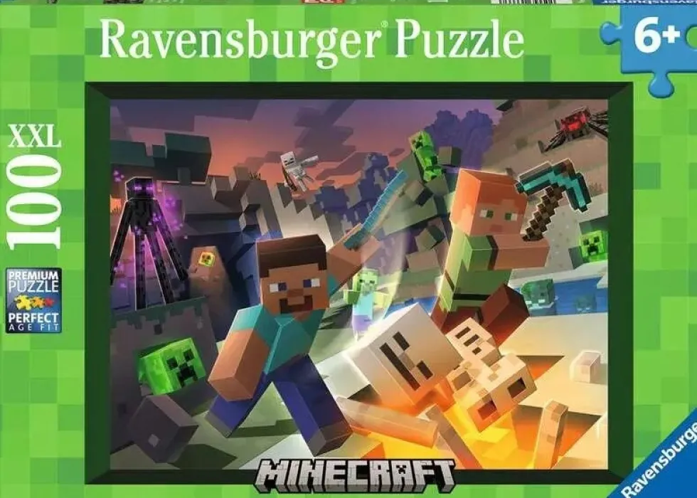 Ravensburger Minecraft Pussel - Monster 100 bitar
