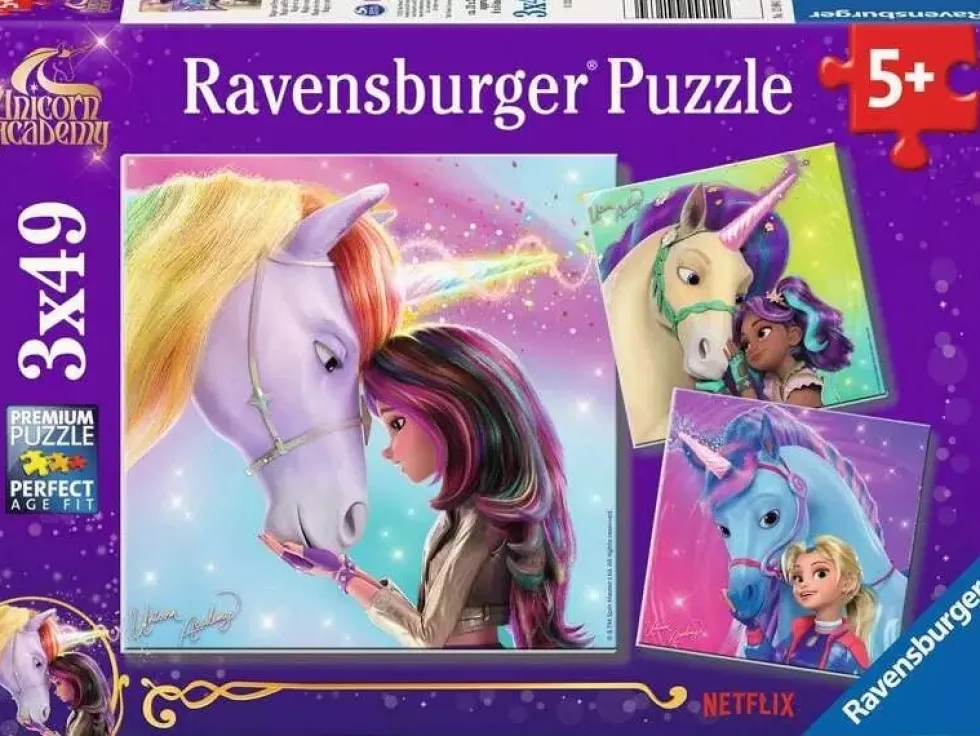 Ravensburger Pussel - Unicorn Academy 3x49 bitar