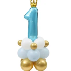 1 år Ballongdekorationskit i blått