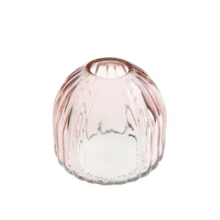 Rosa runda glasvaser 8 cm i 12-pack