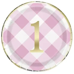 Rosarutiga Tallrikar - 1 år 8-pack