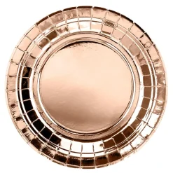 Roseguld folierade assietter 6-pack