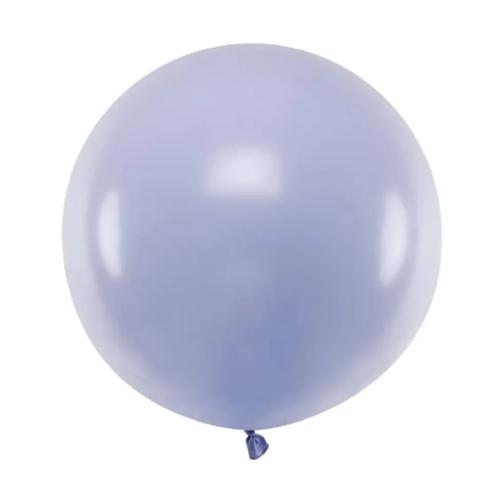 Rund ballong, Pastell ljuslila 60 cm (styckvis)
